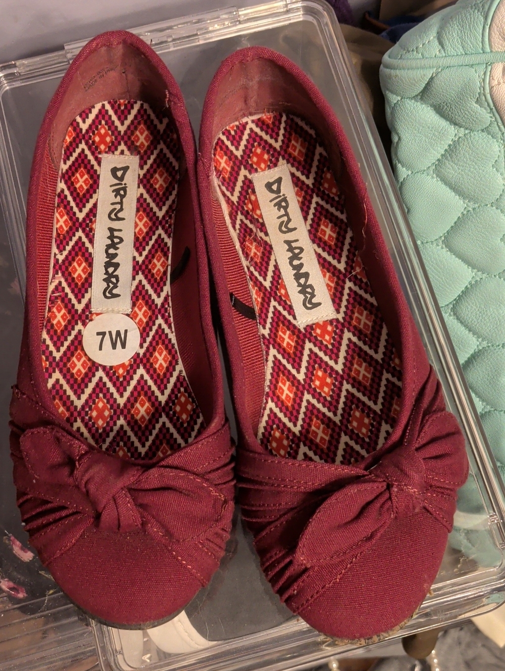 Dirty Laundry Burgundy Knot-Front Ballet Flats